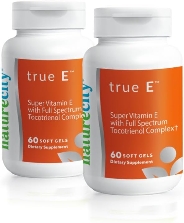 NatureCity True-E Full Spectrum Tocotrienols Vitamin E & Natural Alpha Tocopherol Supplement | Nachhaltige Tocotrienole von Evnol Suprabio | Non-GMO Vitamin E Complex | 120 Weichgele