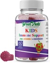 Greenfield Nutritions Halal Immune Support Elderberry Gummies for Kids - Supporta naturalmente il tuo sistema immunitario con Halal Zinc e Vitamina C Gummy Halal Vitamins - 60 Delicious Kids Gummy Vitamins