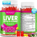 Liver Detox Cleanse & Repair, 2000 mg Milk Thistle Liver Detox, Liver Support Supplement mit Glutathione, Dandelion Root, Turmeric & Artichoke, 23-in-1Herbal for Liver & Gut Health, Vegan, 60 Gummies