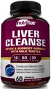 NutriFlair Liver Cleanse Detox & Repair Supplemento con latte Thistle, Turmeric, Dandelion, Estratto di carciofo, Berberina HCL, Ginger - supporto al fegato e salute del fegato, pillole non OGM, 60 capsule di verdure