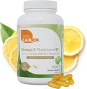 Zahler Omega 3 Platinum +D, All-Natural Pure Fish Oil Supplement, Burpless Softgel con No Fishy Aftertaste, Più alto in EPA e DHA, Certificato Kosher, 180 Softgels