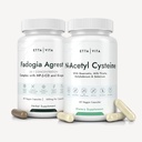 Etta Vita Fadogia Agrestis 600mg + N-Acetyl Cysteine 600mg Bundle, 3X Assorbenza con BioPerine & HP-β- CD in Fadogia Agrestis, NAC Supplemento con Quercetina, Latte Thistle, Molibdeno & Selenium