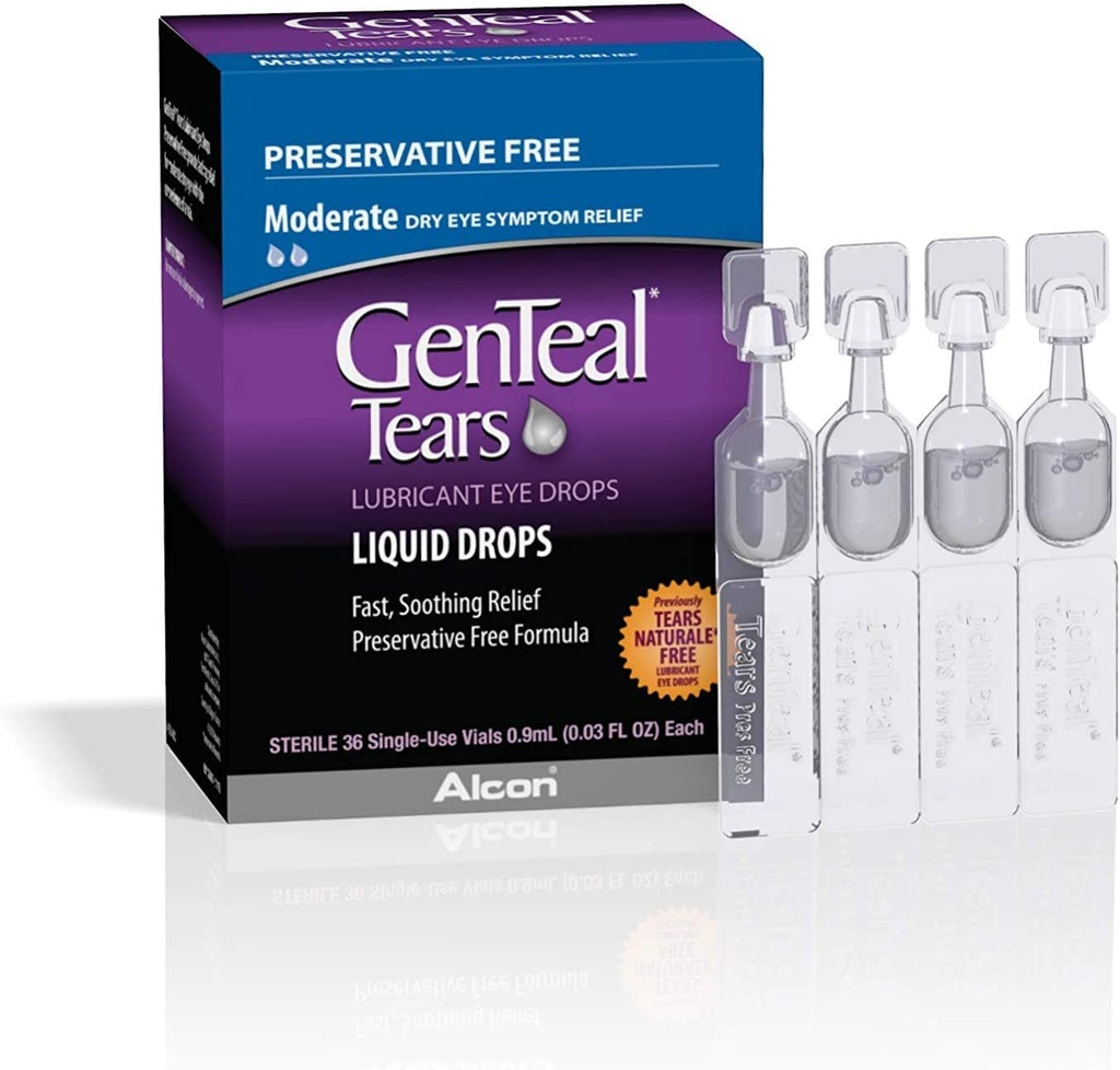 GenTeal Tränen Flüssigkeit Tropfen, Single-Use Vials - 36 ct, Packung von 3