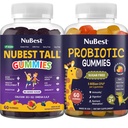 NuBest Bundle Tall Gummies & Probiotic Gummies - Daily Nutrition for Bone Growth, Brain Growth, Eye Health, Immunity & Digestive Support for Kids & Teens