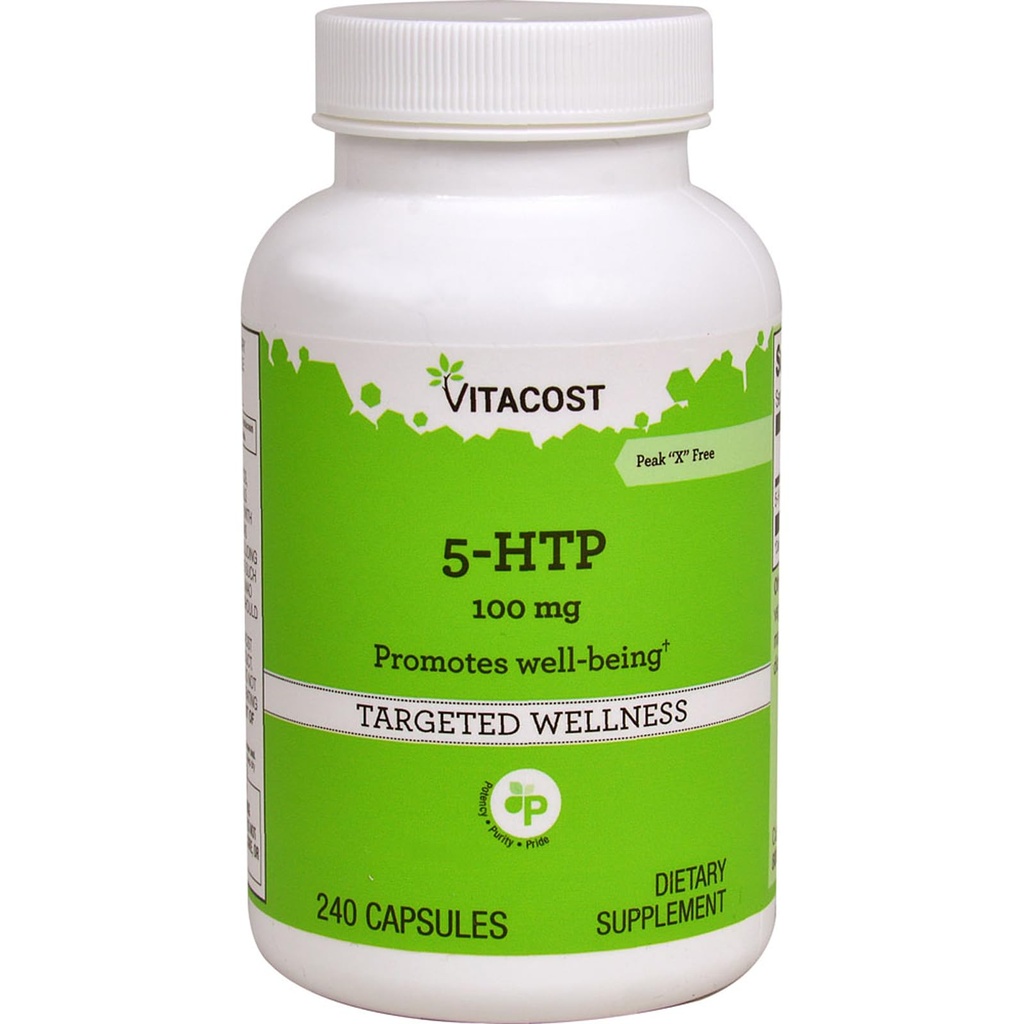 Vitacost 5-HTP - 100 mg - 240 Kapseln