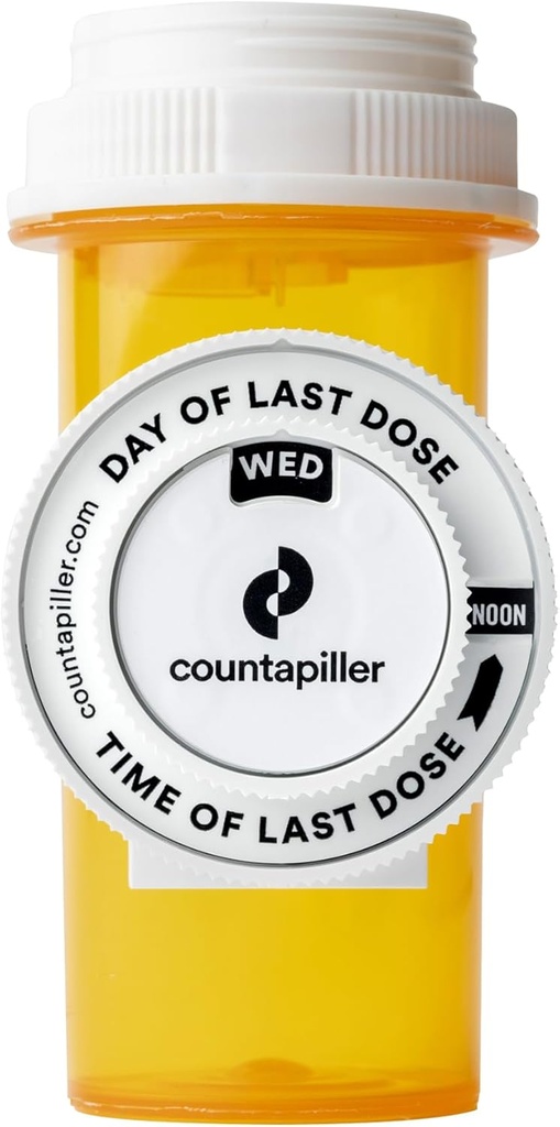 Dosage Time Tracker - Gestione dell'assunzione di farmaci - Reminder dell'organizzatore di farmaci - AM/PM - Reminder del dosaggio in quotidiano e oraria - Pill Tracker - Made in Texas (bianco)