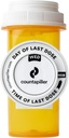 Dosage Time Tracker - Gestione dell'assunzione di farmaci - Reminder dell'organizzatore di farmaci - AM/PM - Reminder del dosaggio in quotidiano e oraria - Pill Tracker - Made in Texas (bianco)