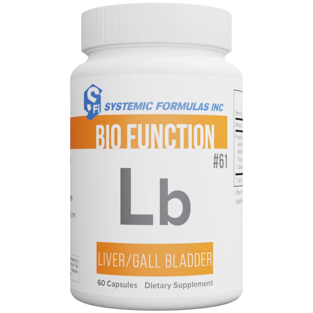 Systemische Formeln Lb – Liver/Gall Bladder 60 Kapseln Bio-Funktion #61. Liver + Gallenblase Unterstützung, Portal Duct Function Supplement. Enthält Red Beet Root Powder.