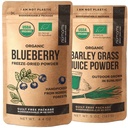 Numami Barley Grass Juice Powder and Wild Blueberry Powder for Your Perfect Detox Smoothie, Premium Quality and Organic Certified