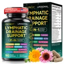 Lymphatic Drainage Supplements, Lymphatic Drainage Capsules - Wellness Complex 21 in 1 Aescia, Turmeric, Bromelain, Echinacea & More - Lymph System Support Capsules