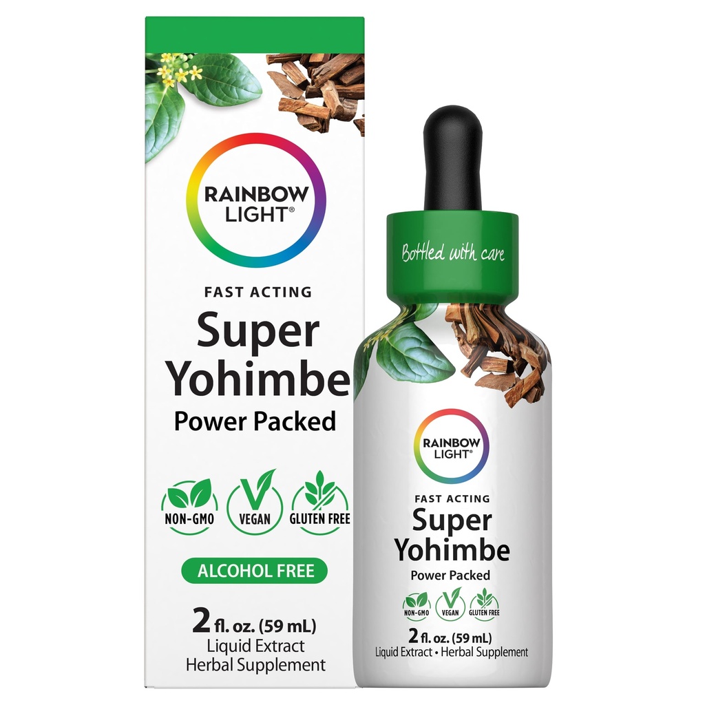 Rainbow Light Yohimbe Extract Supplement für Männer und Frauen | 2 Fl Oz | Schnell wirkende, Power Packed Formula | Alkoholfrei | Nicht-GVO und Glutenfrei