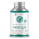 Youtheory Ocean-Friendly Omega - Algae Omega 3 Supplement with EPA & DHA - Supports Brain & Eye Health* - Plant-Based - for Pescatarian & Vegan Diets - 60 Softgels (30-Day Supply)