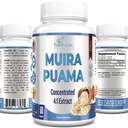 Muira Puama Capsules - Extrait concentré 4:1, équivalent à 2200mg par gélule, 60 Capsules