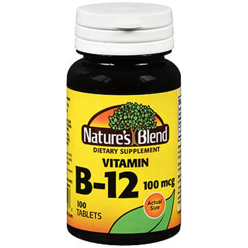 Nature's Blend Vitamin B12 100 mcg Tabletten - 100 ct, Packung von 2