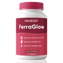 FerraGlow Iron Support Capsules with Iron Bisglycinate Lactoferrin Vitamin C B12 and Gentle Absorption Formula for Women Daily Wellness Hair Energy Support – 60 Count (1)