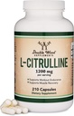 L Citrulline Capsules - 99% Tested Purity - 1,200mg Per Serving (Nitric Oxide Booster) for Muscle Recovery and Muscle Pump, 210 Count by Double Wood