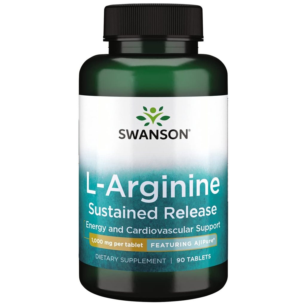 Sortie prolongée de Swanson L-ARGININE AJI 1000Mg 90T