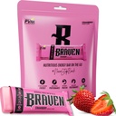 Barrette per l'energia della fragola di Braven Bar (1.59 oz, confezione da 10) – Alternativa per Cuciture di energia con 5g Proteine – Snack On-the-Go per la corsa, l'escursione e lo sport - Snack senza glutine - Bar Proteine