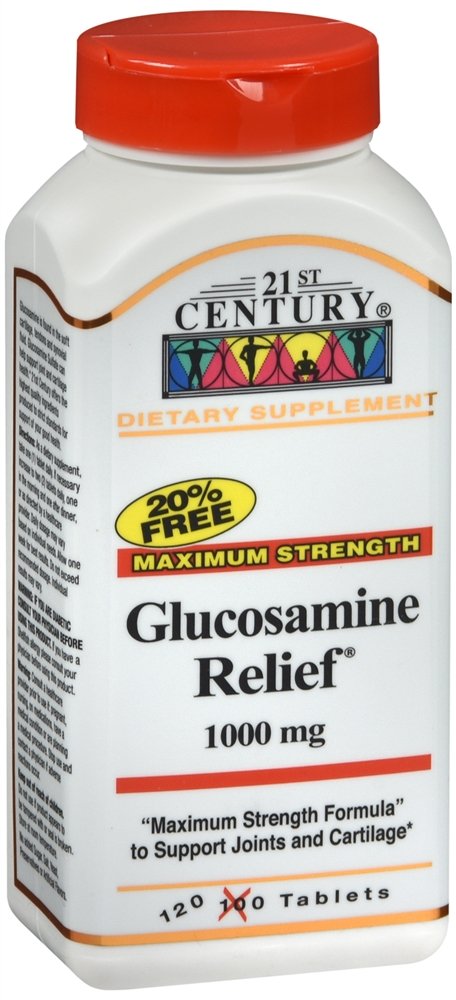 21st Century Glucosamin Relief® 1000mg Tabletten, 120 Count