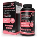 mastermedi Glucosamine Chondritine MSM Capsules de collagène – 2300mg Formule de support articulaire – avec Turmeric, Boswellia, Hyaluronique Acid – Mobilité et Flexibilité Support – 120 Capsules, 30 jours d'approvisionnement