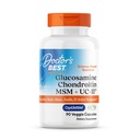 Doctor's Best Glucosamin Chondroitin MSM + UC-II - Joint Health Support Supplement für Frauen und Männer, Ernährungsunterstützung für Gelenkstärke, Haare, Haut und Nägel, glutenfrei, Nicht-GVO - 90 Veg Kapseln