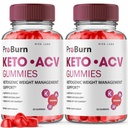rize labs - Pro Burn Keto ACV Gummies, Advanced Formula Support Weight Loss, Tutti Natural Apple Cider Supplement, Keto + ACV Pro Burner Gummy (120 Gummies) (Pack of 2)
