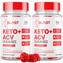 (2 Pack) Blast Keto ACV Gummies, Blast ACV Keto Gommys Advanced 1000MG Supplément de vitamine à croquer - Toute la formule naturelle de vinaigre de cidre de pomme pour l'énergie et la condition physique Formule Max Strength avec vitamine B12 (120 Gommies)