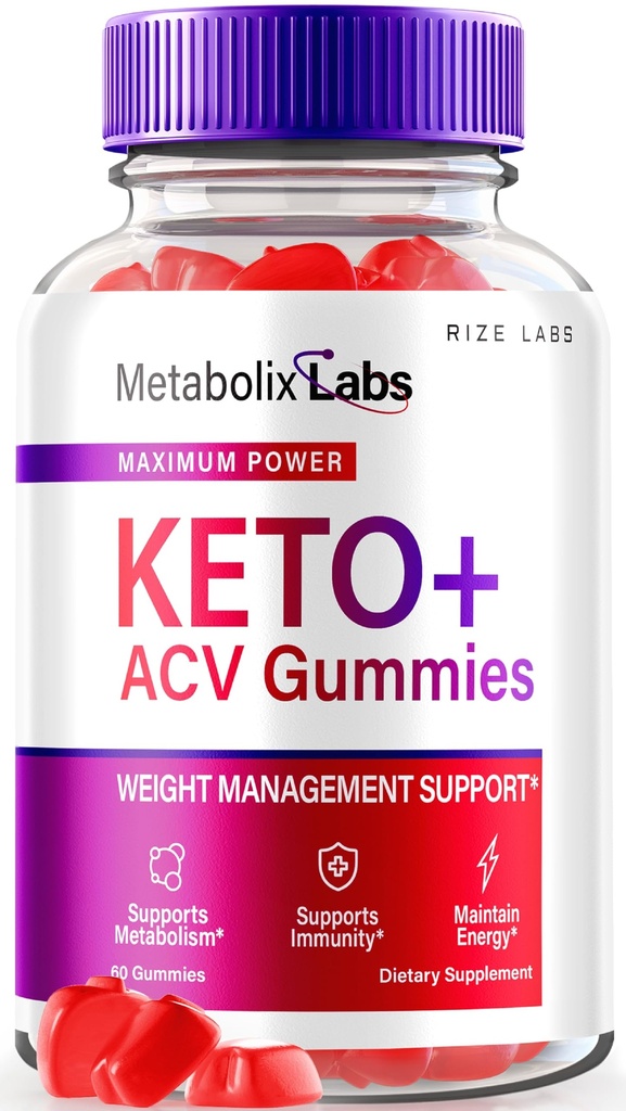 rize labs - - Metabolix Labs Keto Plus ACV Gummis - Gewicht-Management-Unterstützung Apfelessig-Ergänzung (60 Gummi)