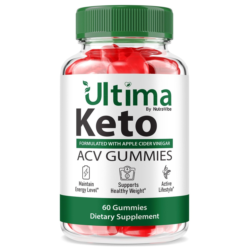 Ultima Keto ACV Gummies – Ultimate Apple Cider Vinegar & Electrolytes-Inspired Gummy con il supporto Premium per la pelle, l'idratazione e gli obiettivi del corpo | Delicious, Easy-to-Chew (60 Gummies)