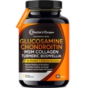 Arzt Rezepte Glucosamin Chondroitin MSM Kurkuma Quercetin, mit schwarzem Pfeffer für hohe Absorption, kein Schalentier, 90 Tabletten