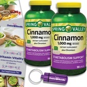 Choice Bundle Spring Valley Cinnamon Plus Chromium Capsules 1000 mg 180 Ct 2 Pk (360 Total) + Vitamin Vitality & Pill Container!