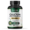 Integratore di calcio naturale per le donne – Calcio 1200mg con vitamina D3 – Supporto Bone & Immune – Più facile da ingoiare integratori di calcio con vitamina D – 120 compresse