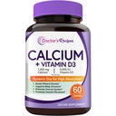 Arzt Rezepte Calcium 1200 mg mit Vitamin D3, Calcium-Ergänzungen für Frauen und Männer, Nicht-GVO, No Soy, Knochen & Immune Support, Calcium Carbonate, Extra Absorption, 60 Tabletten