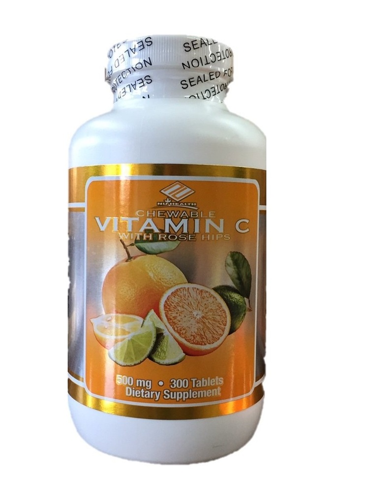 Nu Health Vitamin C Chewable 500mg 300 Tablets