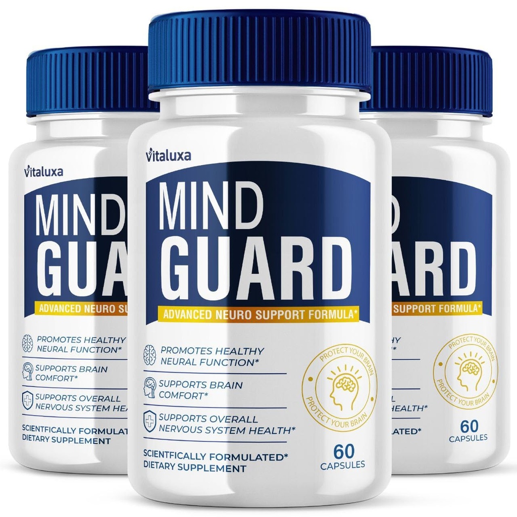(3 Pack) Mind Guard Brain Supplement Kapseln, MindGuard Memory Pills Brain Health Nootropic Booster Clarity Focus Advanced Formula Premium Cognitive Function Support All Natural Ingredients (180 Ct)