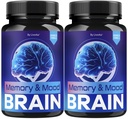(2 Pack) Memory Mood und Brain Capsules - Offizielle tägliche Unterstützung Brain Health Supplement Pillen Advanced Formula, Memory & Mood Brain & Memory Focus Reviews, 120 Kapseln für 2 Monate