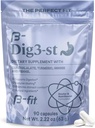Integratore di erbe digestivo B-FIT - Radice di zenzero, curcuma, finocchio e Cuachalalato - 60 capsule - Formula naturale al 100% per una facile digestione & Stomach Comfort - Utilizzare prima dei pasti