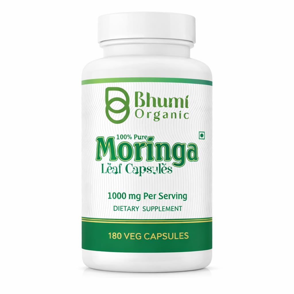 Moringa Powder Capsules with Rich Moringa Pure (180 Capsules), Health, Natural Supplement