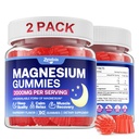 180 Count | Magnesium Gummies for Women & Men, Support Calm, Restful Sleep & Muscle Health, Sugar Free, Vegan, Non-GMO, Raspberry Flavor