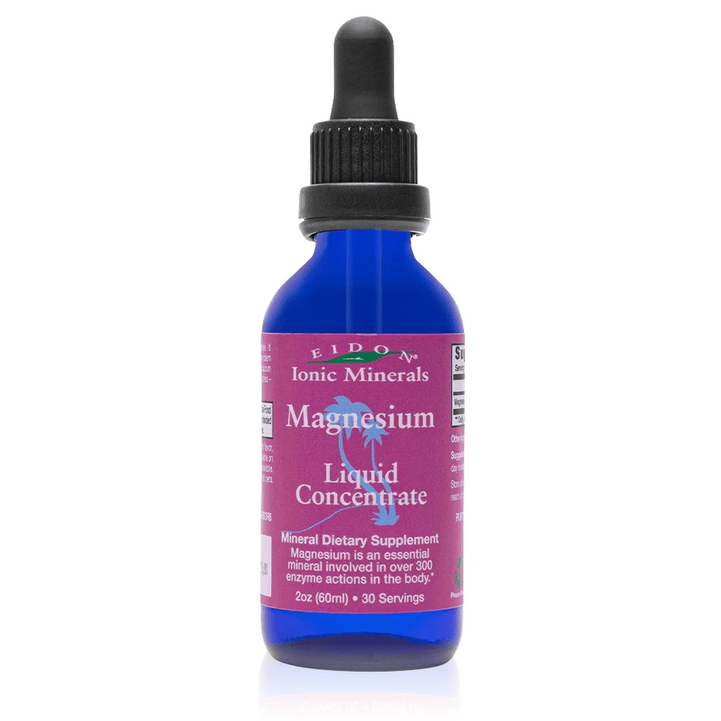 Concentrato di magnesio liquido Eidon - Integratore di gocce di magnesio ionico per adulti, uomini e donne, Supporta il rilassamento muscolare, Biodisponibile, Nessun Additivo o Preservativi - 2 oz