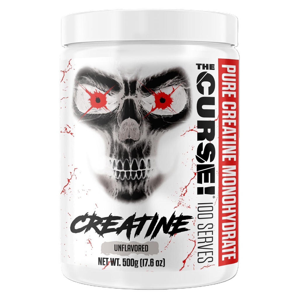 JNX SPORTS The Curse! Creatine Monohydrate Powder 100 Servings | Pure Micronized Creatine 5g Per Serving | 500g - 17.6 Ounce