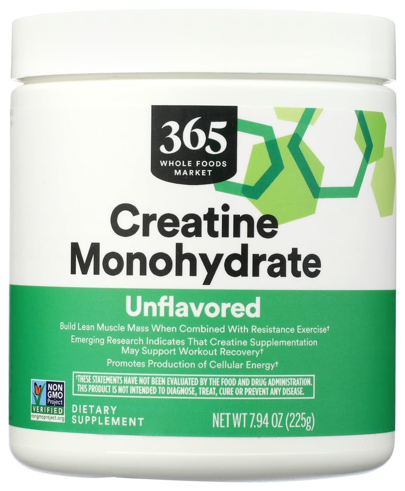 365 par le marché des aliments entiers en poudre monohydratée de créatine, 7,94 OZ