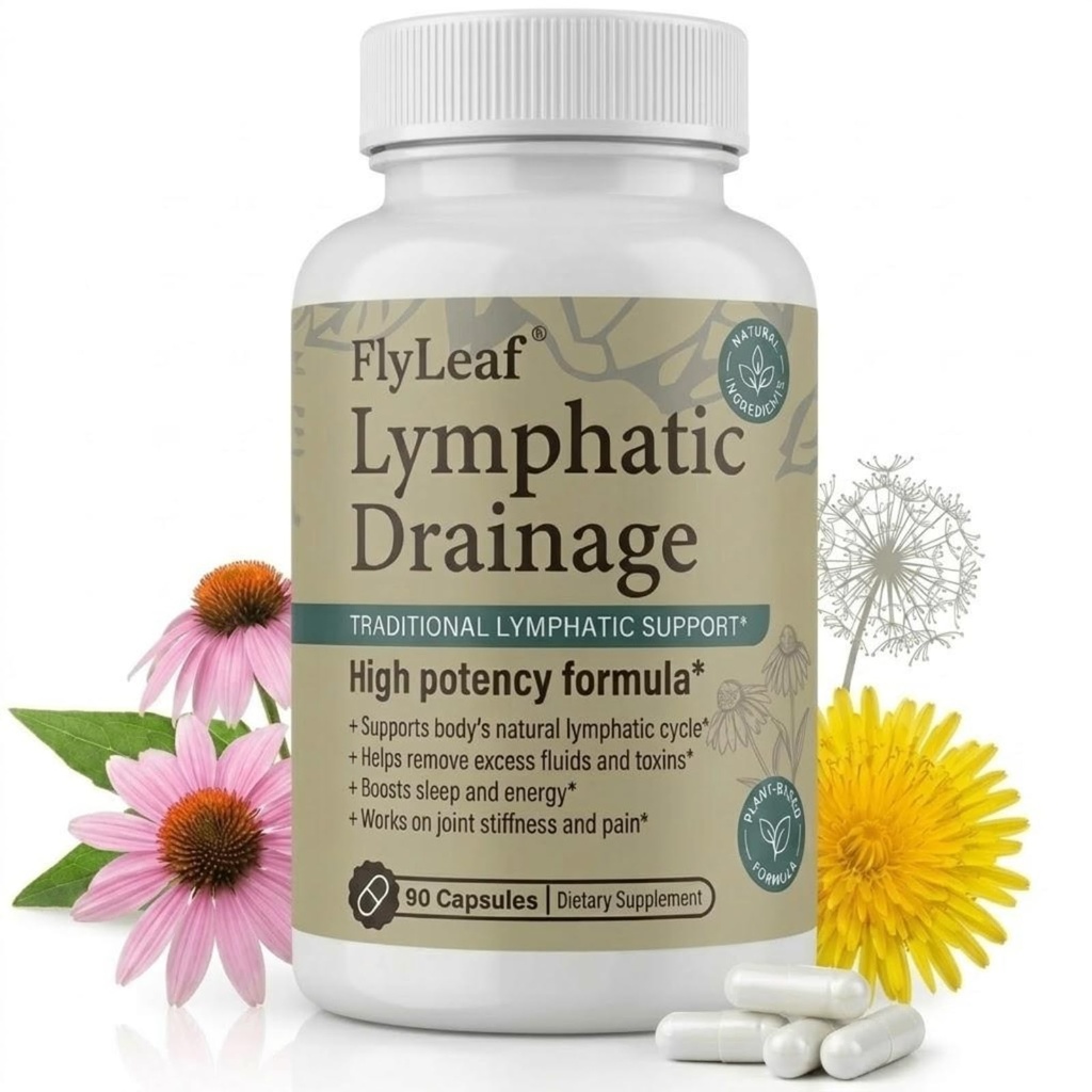 Lymphatic Drainage Capsules - 45-Day Body Reset with 500mg Echinacea & Dandelion - Supports Fluid Balance, Natural Energy & Joint Comfort - Non-GMO, 90 Capsules