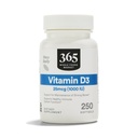 365 par marché des aliments entiers, vitamine D3 1000 UI, 250 Nombre