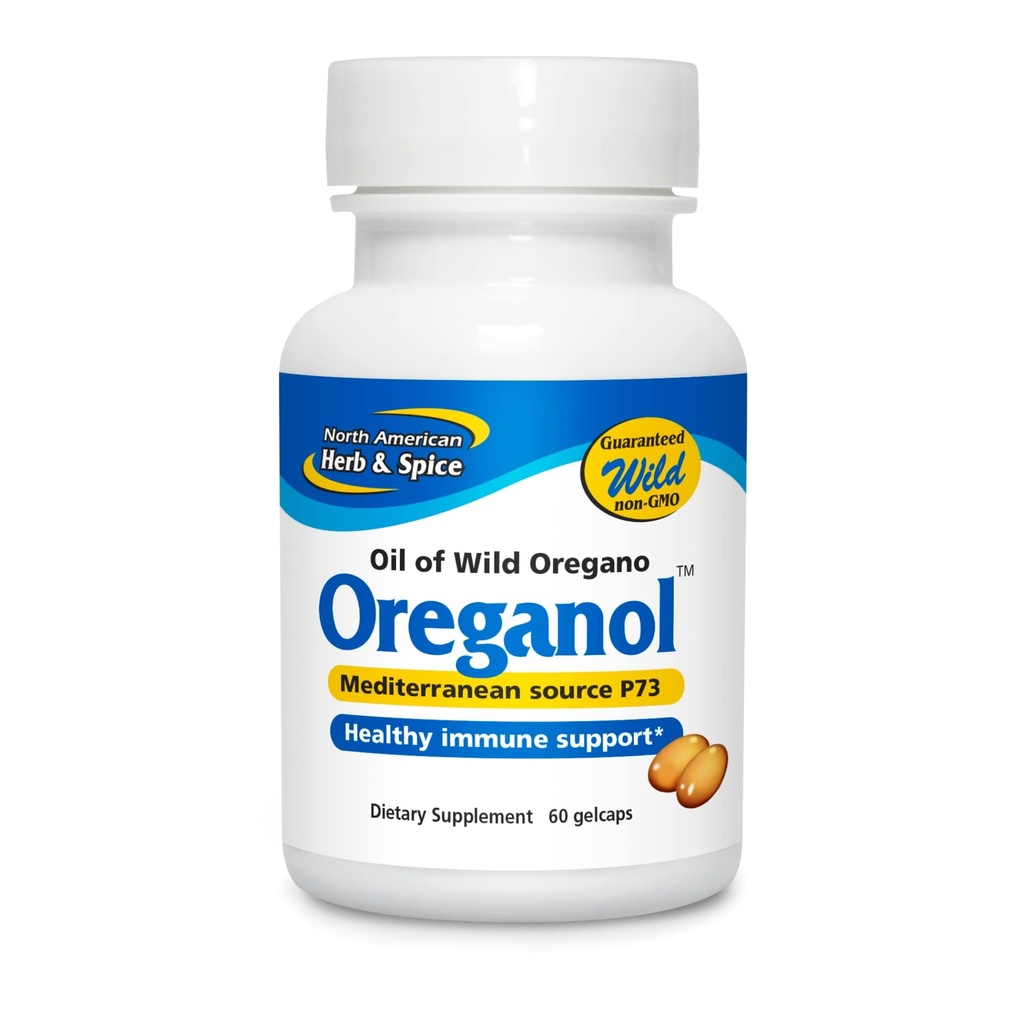 Herbes et épices d'Amérique du Nord, Oréganol P73 Gel-Capsules, 60-Count