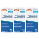 Rugby Sodium Chloride Hypertonicity Ophthalmic Eye Solution 5% - Sodium Chloride Eye Drops for Temporary Corneal Edema Symptom Support - Alcohol-Free - 0.5 Fl. Oz. (3-Pack)