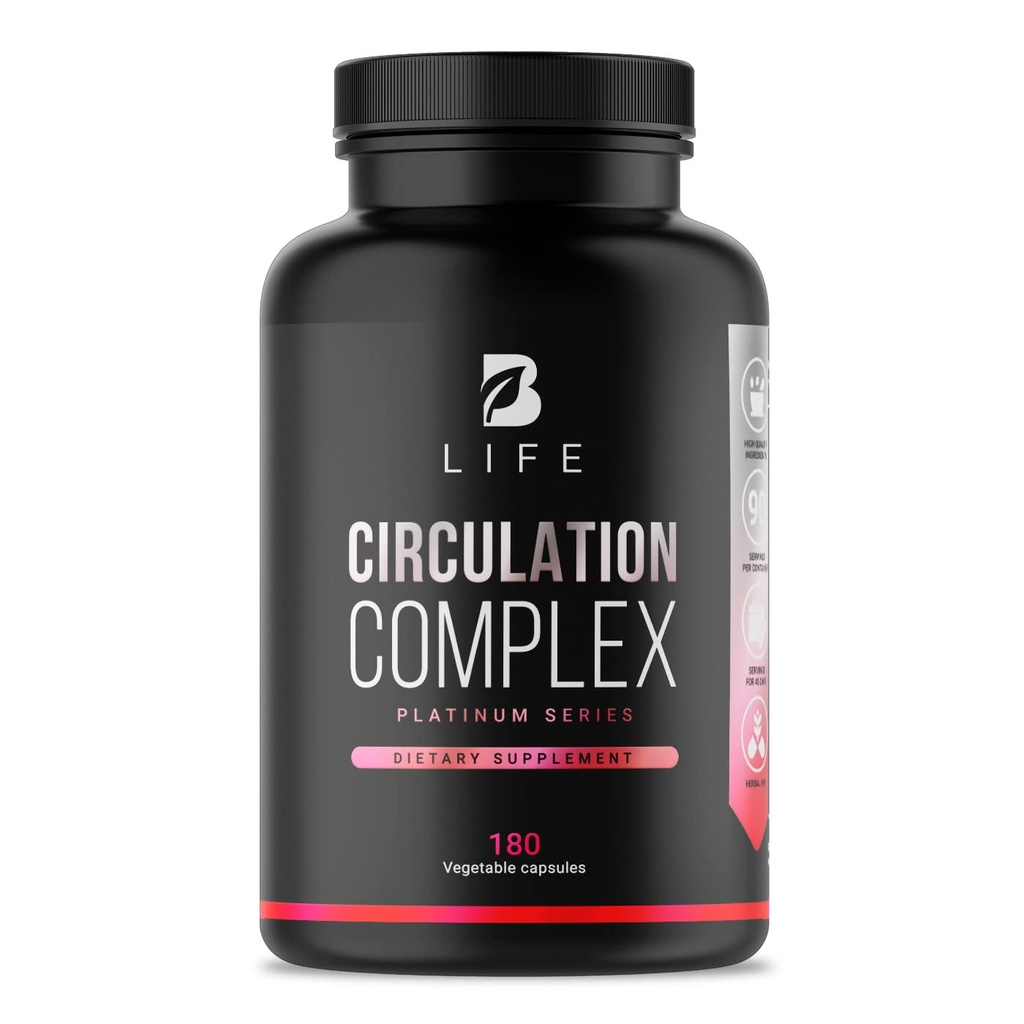 Butcher’s Broom, Horse Chestnut, L-Arginine und Resveratrol, Circulation Complex | 180 Caps - 45 Tage | Made in USA von B Life. (CirculationUSA)