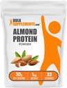 BulkSupplements.com Polvere di proteine di mandorle - Proteine a base di piante, Polvere di mandorle - Vegan, Gluten Free, & No Sugar, 30g per porzione, 1kg (2.2 lbs) (Pack of 1)