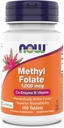 Jetzt Ergänzungen, Methylfolat 1.000 mcg, metabolisch aktives Folat*, Co-Enzym B Vitamin, 180 Tabletten