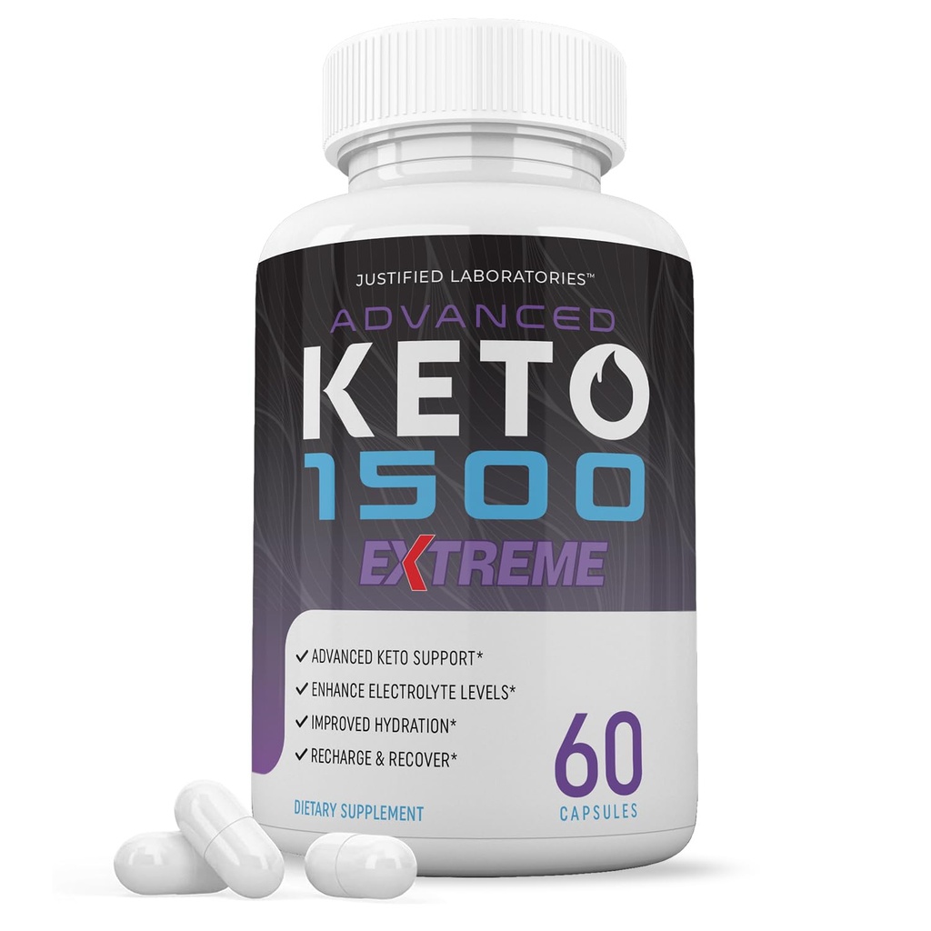 Advanced Keto 1500 Extreme Pills 1675MG New & Improved Formula Contains Apple Cider Vinegar Extra Virgin Olive Oil Powder Green Tea Leaf 60 Capsules